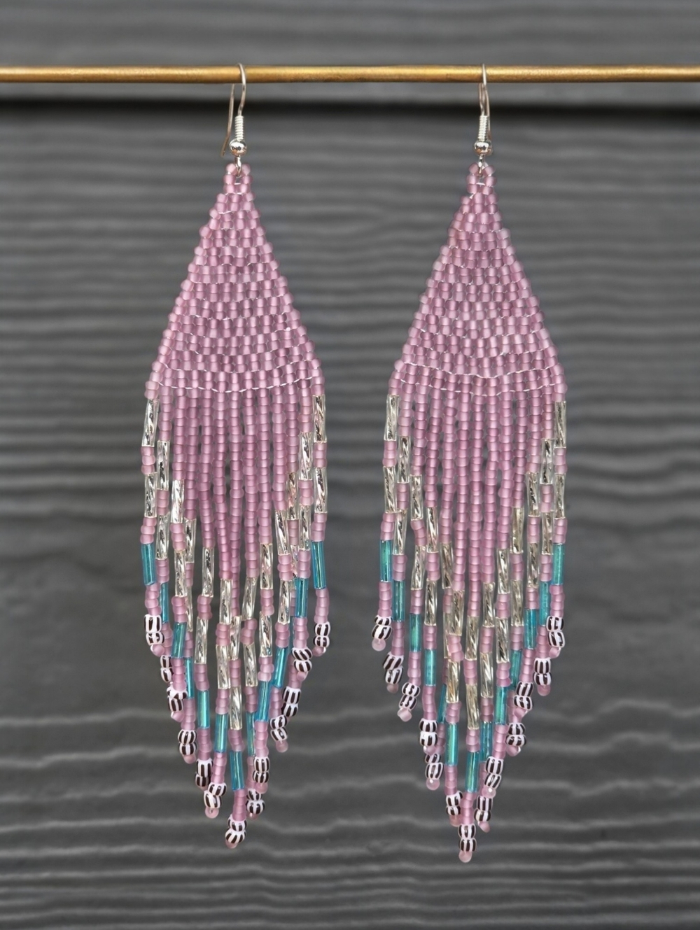 Soux Boho Fringe Beaded Earrings Handmade Jewelry Boheme